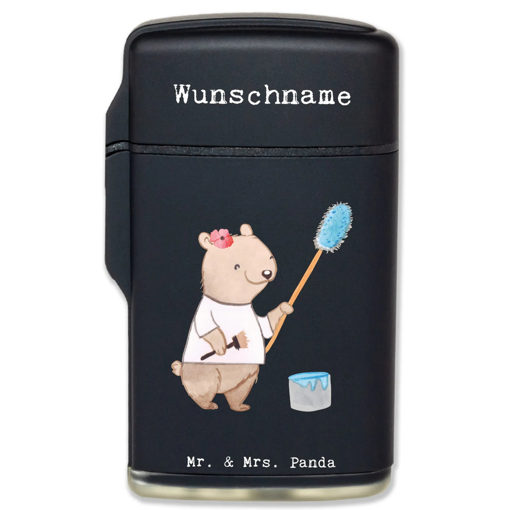 Personalised lighter female painter heart gift, gift idea, best, farewell gift, passing exam, anniversary, retirement, promotion, job start, sayings, funny, profession