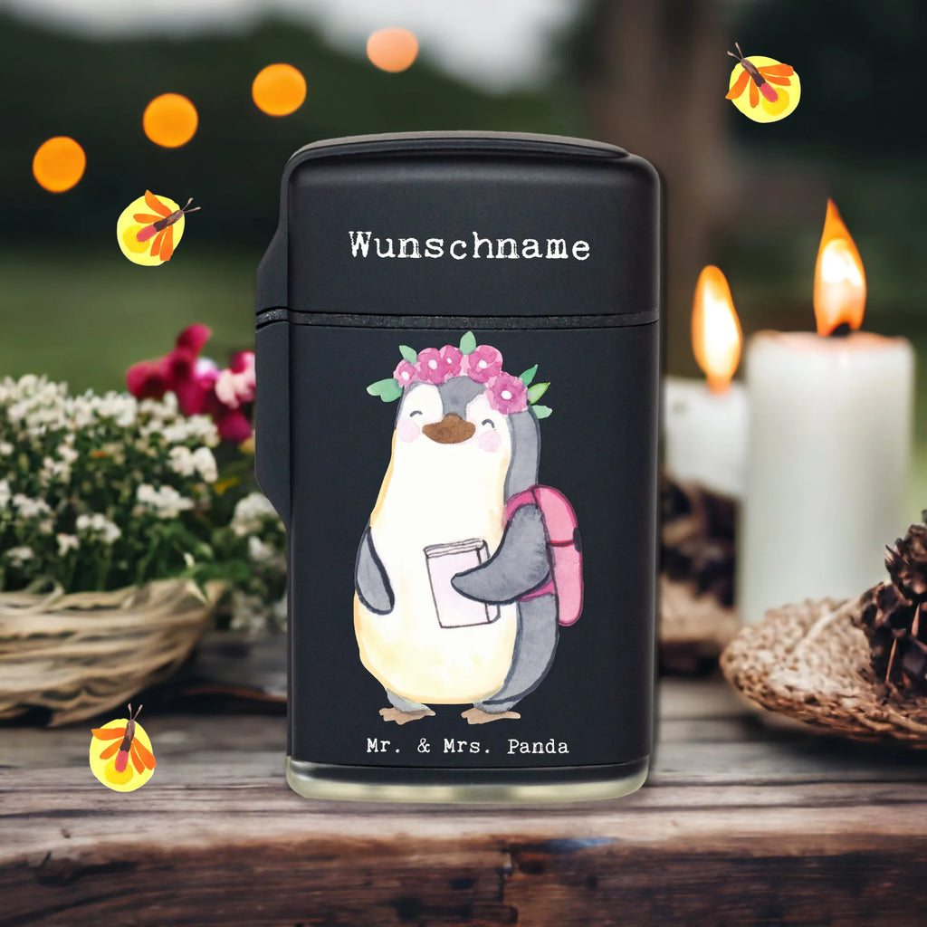 Personalised lighter female student heart gift, gift idea, best, farewell gift, passing exam, anniversary, retirement, promotion, job start, sayings, funny, profession