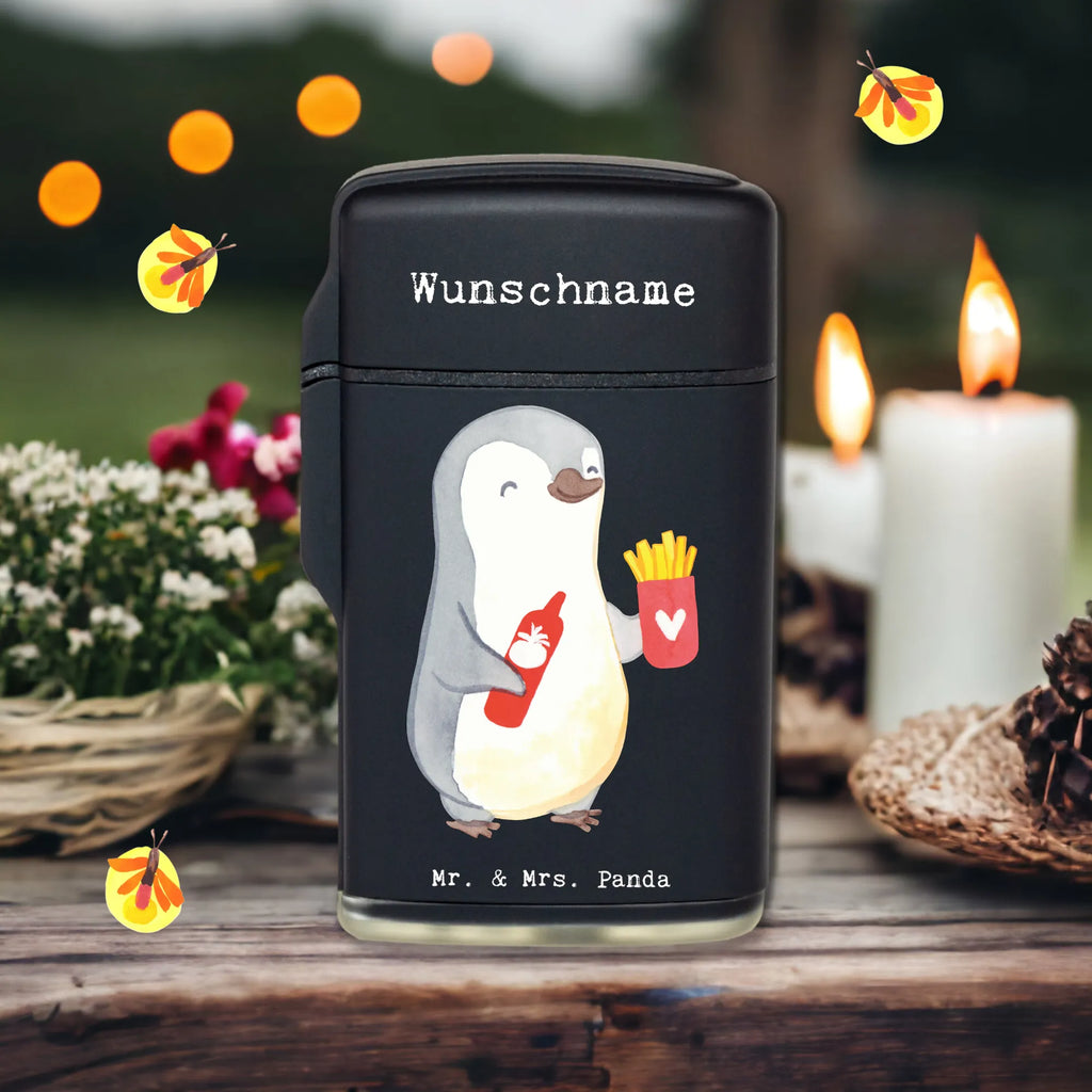 Spersonalizowana zapalniczka właściciel budki z przekąskami serce Zawód, Wykształcenie, Jubileusz, Pożegnanie, Emerytura, Kolega, Koleżanka, Prezent, Dawać, Pracownik, Współpracownik, Firma, Dziękuję, Dziękuję bardzo