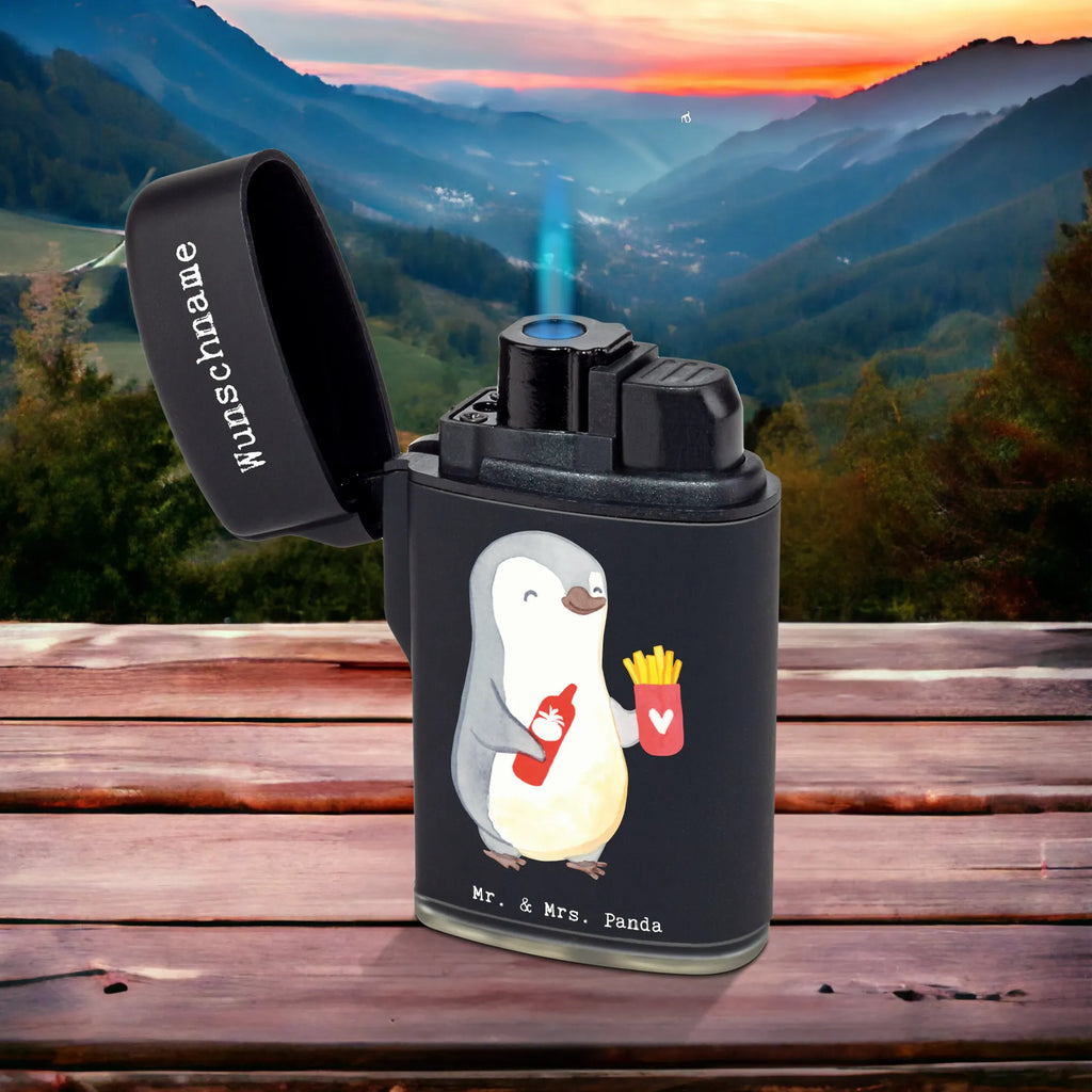 Spersonalizowana zapalniczka właściciel budki z przekąskami serce Zawód, Wykształcenie, Jubileusz, Pożegnanie, Emerytura, Kolega, Koleżanka, Prezent, Dawać, Pracownik, Współpracownik, Firma, Dziękuję, Dziękuję bardzo