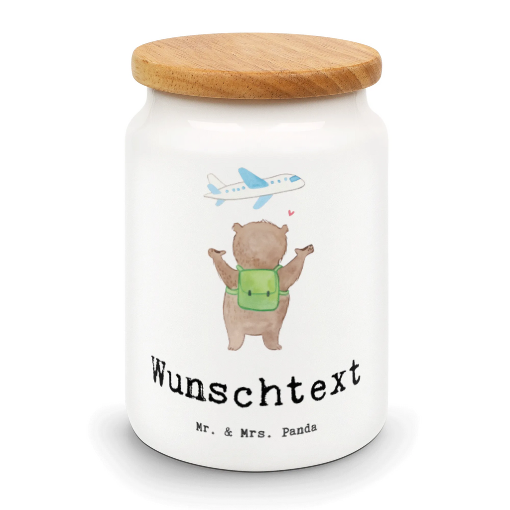 Personalized Storage Jar bear Travel personalized treat jar, custom pantry container, custom treat canister, personalized storage jar, personalized ceramic jar, personalized canister, monogrammed food storage, personalized cookie tin, personalized cookie jar, personalized storage container, engraved kitchen jar, Gift, sport, hobby, giving, thank you, award, profit, athlete, vacation, holidays, Travel, tour group, student exchange, travel agency, exchange year, world trip, year abroad, tour operator
