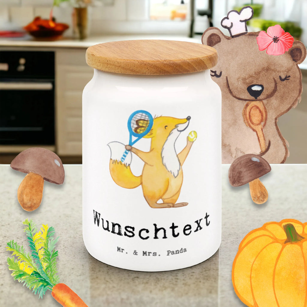 Spersonalizowany pojemnik na zapasy lis grać w tenisa Prezent, Sport, Dyscyplina sportowa, Hobby, Darować, Dziękuję, Dzięki, Wyróżnienie, Wygrana, Sportowiec