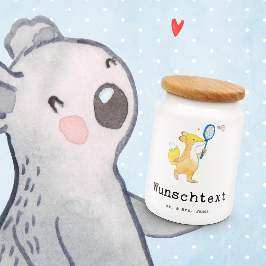 Spersonalizowany pojemnik na zapasy lis Gra w badmintona Prezent, Sport, Dyscyplina sportowa, Hobby, Darować, Dziękuję, Dzięki, Wyróżnienie, Wygrana, Sportowiec