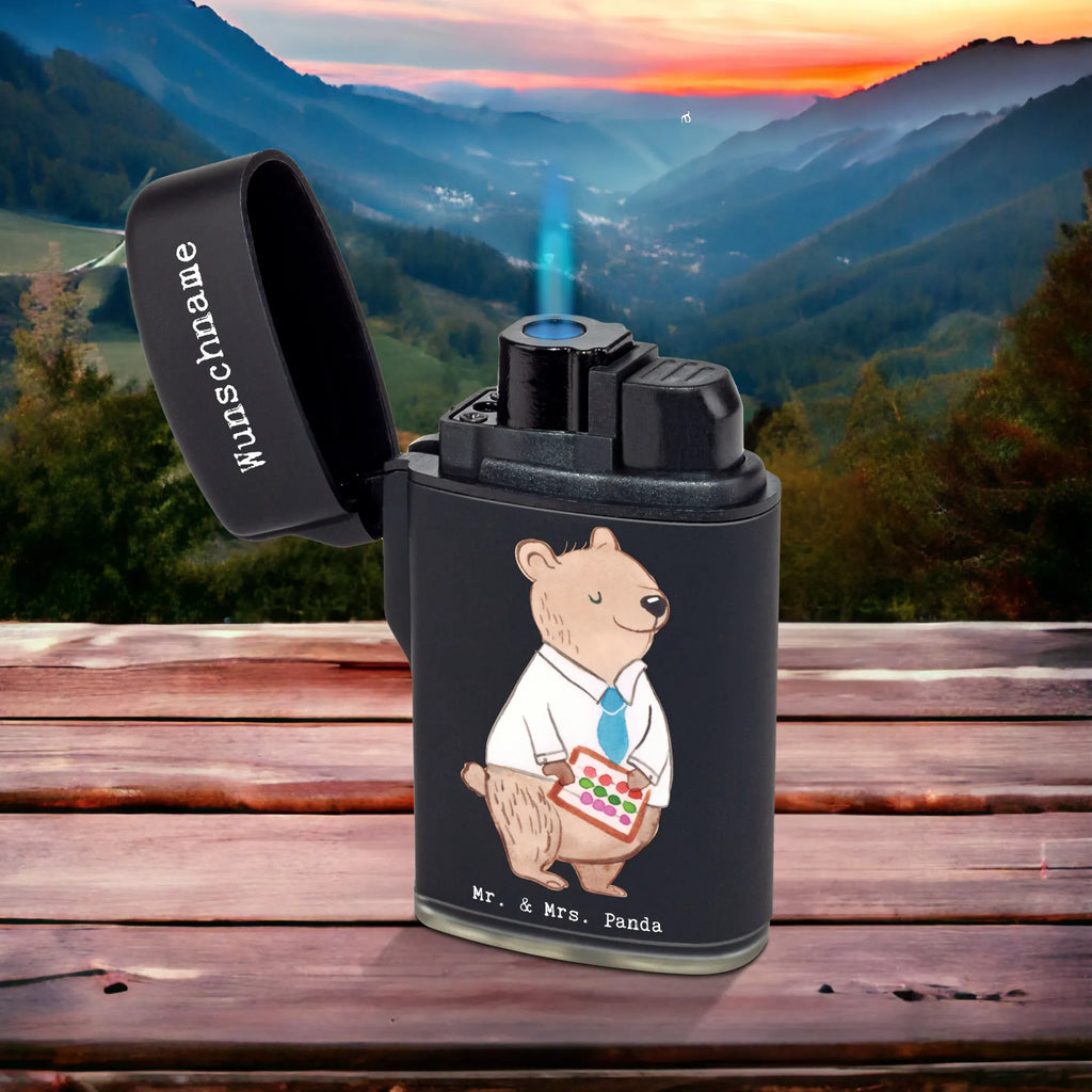 Personalised lighter bank employee heart gift, gift idea, best, farewell gift, passing exam, anniversary, retirement, promotion, job start, sayings, funny, profession