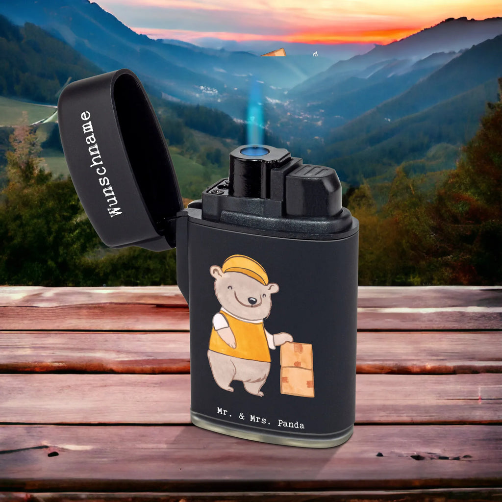 Personalised lighter Package Delivery Person heart gift, gift idea, best, farewell gift, passing exam, anniversary, retirement, promotion, job start, sayings, funny, profession