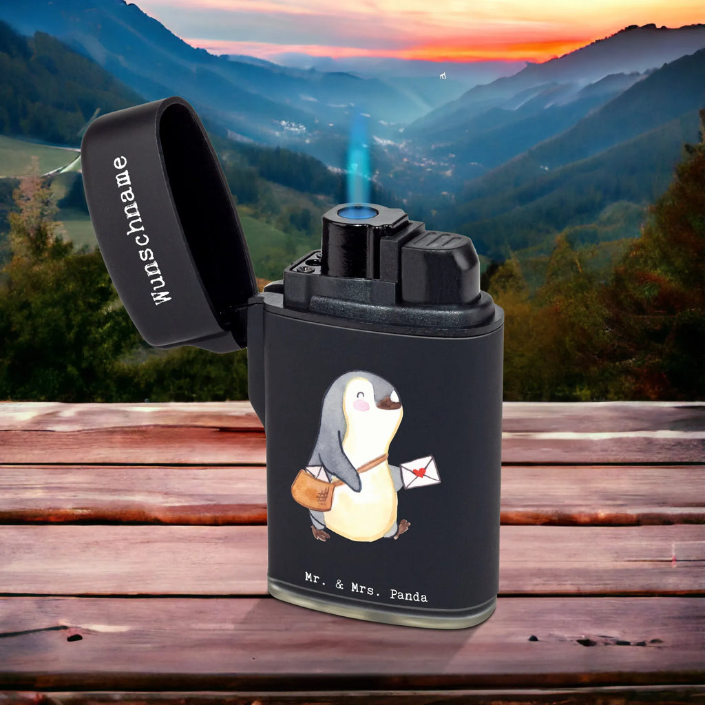 Personalised lighter postman Heart gift, gift idea, best, farewell gift, passing exam, anniversary, retirement, promotion, job start, sayings, funny, profession