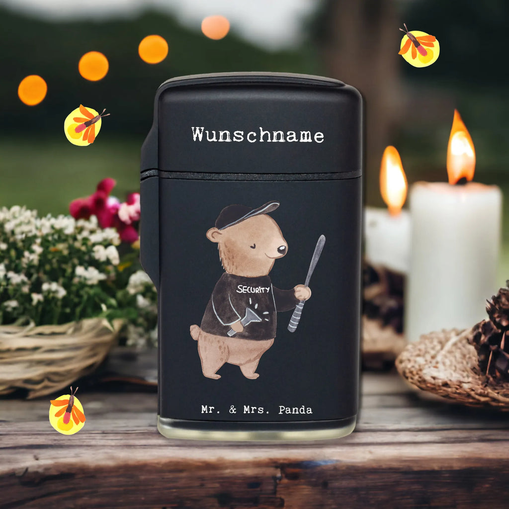 Spersonalizowana zapalniczka ochroniarz serce Zawód, Wykształcenie, Jubileusz, Pożegnanie, Emerytura, Kolega, Koleżanka, Prezent, Dawać, Pracownik, Współpracownik, Firma, Dziękuję, Dziękuję bardzo