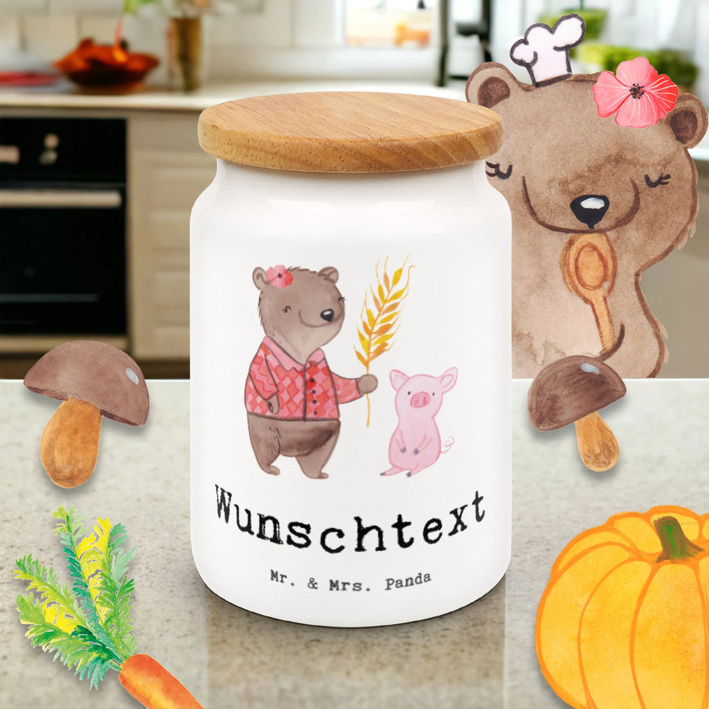 Spersonalizowany pojemnik na zapasy rolniczka serce Zawód, Wykształcenie, Jubileusz, Pożegnanie, Emerytura, Kolega, Koleżanka, Prezent, Dawać, Pracownik, Współpracownik, Firma, Dziękuję, Dziękuję bardzo