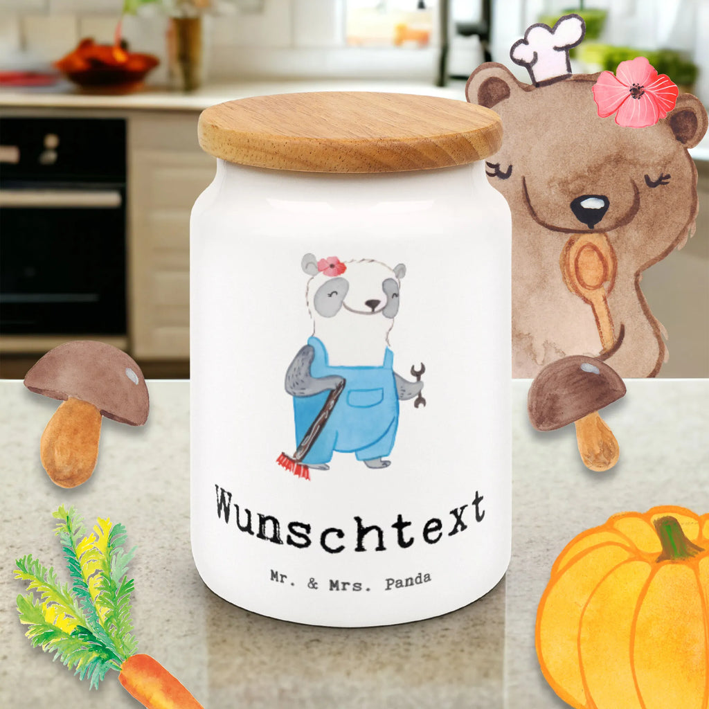 Spersonalizowany pojemnik na zapasy dozorczyni serce Zawód, Wykształcenie, Jubileusz, Pożegnanie, Emerytura, Kolega, Koleżanka, Prezent, Dawać, Pracownik, Współpracownik, Firma, Dziękuję, Dziękuję bardzo