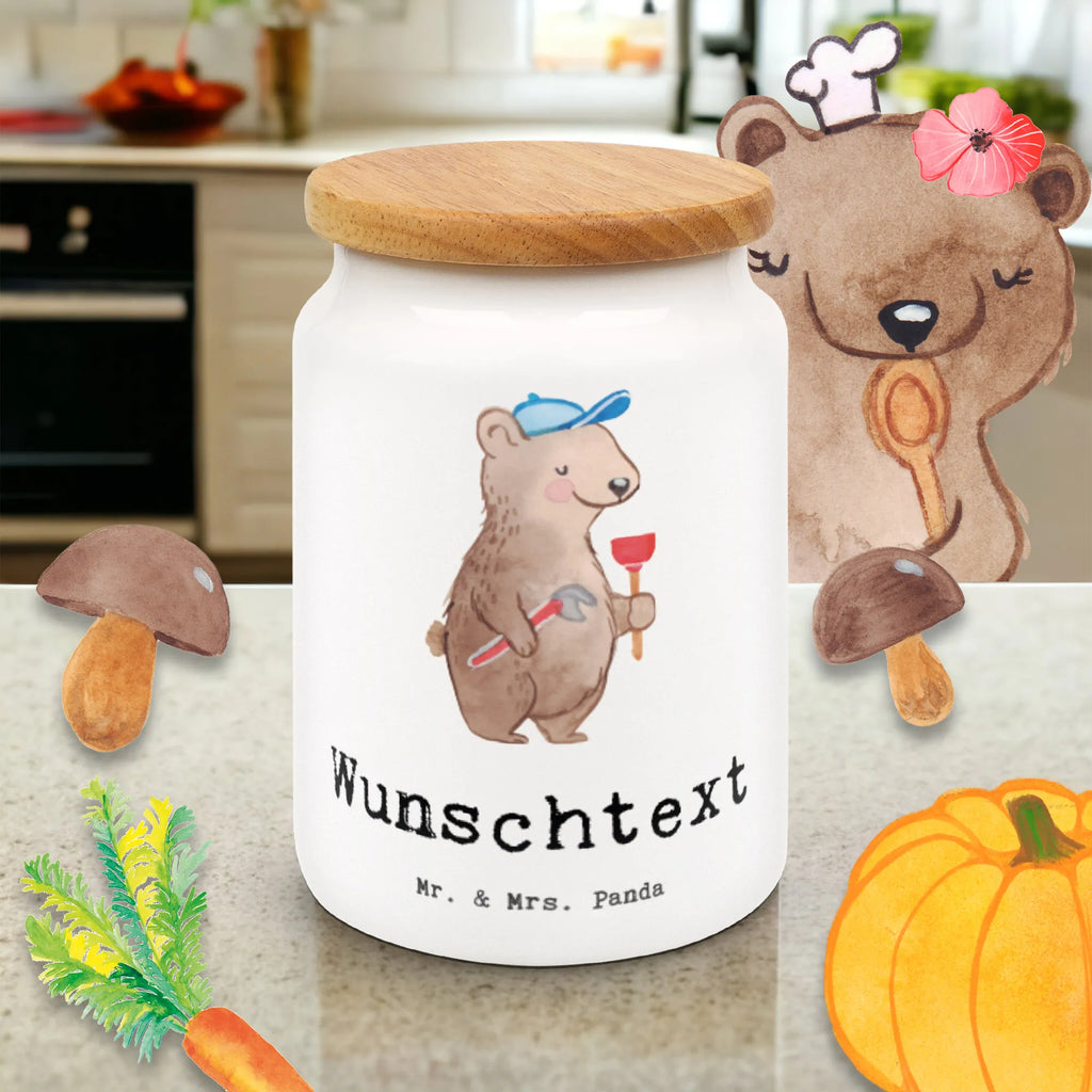 Spersonalizowany pojemnik na zapasy hydraulik serce Zawód, Wykształcenie, Jubileusz, Pożegnanie, Emerytura, Kolega, Koleżanka, Prezent, Dawać, Pracownik, Współpracownik, Firma, Dziękuję, Dziękuję bardzo