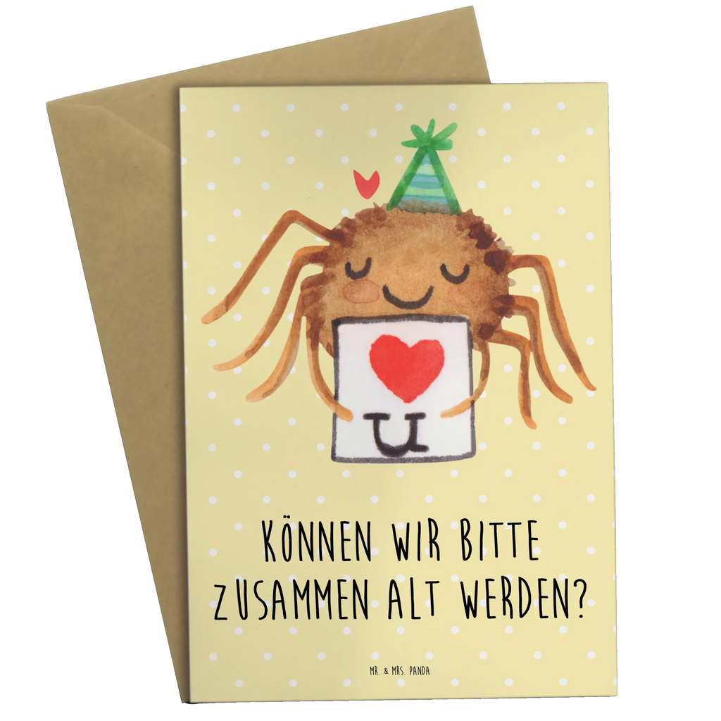 Grußkarte Spinne Agathe Brief Grußkarte, Hochzeitskarte, Geburtstagskarte, Einladungskarte, Karte, Klappkarte, Ansichtskarten, Glückwunschkarte, Spinne Agathe, Spinne, Agathe, Videos, Merchandise, Liebesbeweis, Liebespaar, Liebesgeschenk, Heiratsantrag, Treuebeweis, Ich Liebe dich, Treuetest, Verliebt