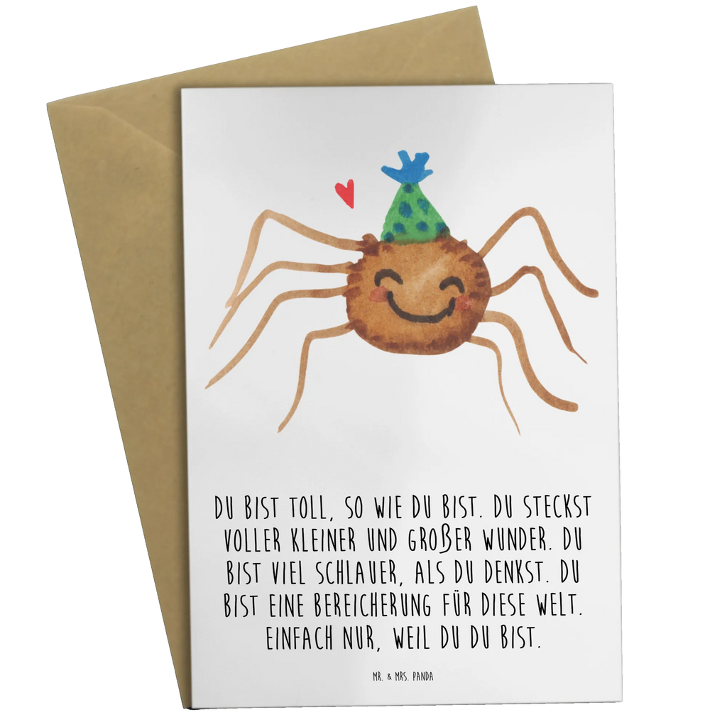 Greetings card Spider Agathe Party spruchkarte, einladungskarten, neujahrskarte, jubiläumskarte, Klappkarte, Motivkarte, firmungskarte, vatertagskarte, abiturkarte, kommunionskarte, valentinstagskarte, Grußkarte, genesungskarte, Grußkarten, Beileidskarte, hochzeitskarten, dankeskarten, Glückwunschkarte, osterkarte, osterkarten, weihnachtskarten, babykarte, glückwunschkarten, Spinne Agathe, Spinne, Agathe, Videos, Merchandise, Motivation, Glück, Selbstliebe, Wunder