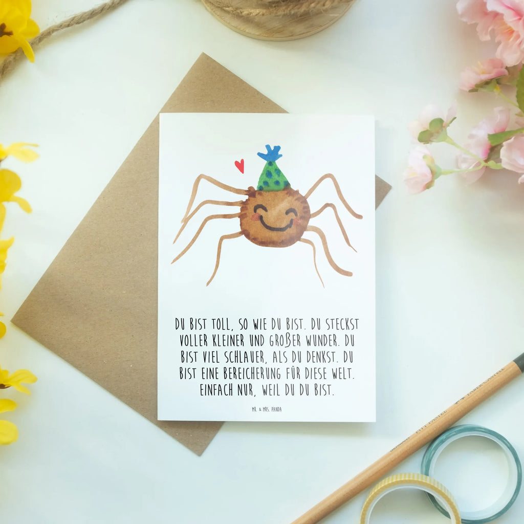 Greetings card Spider Agathe Party spruchkarte, einladungskarten, neujahrskarte, jubiläumskarte, Klappkarte, Motivkarte, firmungskarte, vatertagskarte, abiturkarte, kommunionskarte, valentinstagskarte, Grußkarte, genesungskarte, Grußkarten, Beileidskarte, hochzeitskarten, dankeskarten, Glückwunschkarte, osterkarte, osterkarten, weihnachtskarten, babykarte, glückwunschkarten, Spinne Agathe, Spinne, Agathe, Videos, Merchandise, Motivation, Glück, Selbstliebe, Wunder