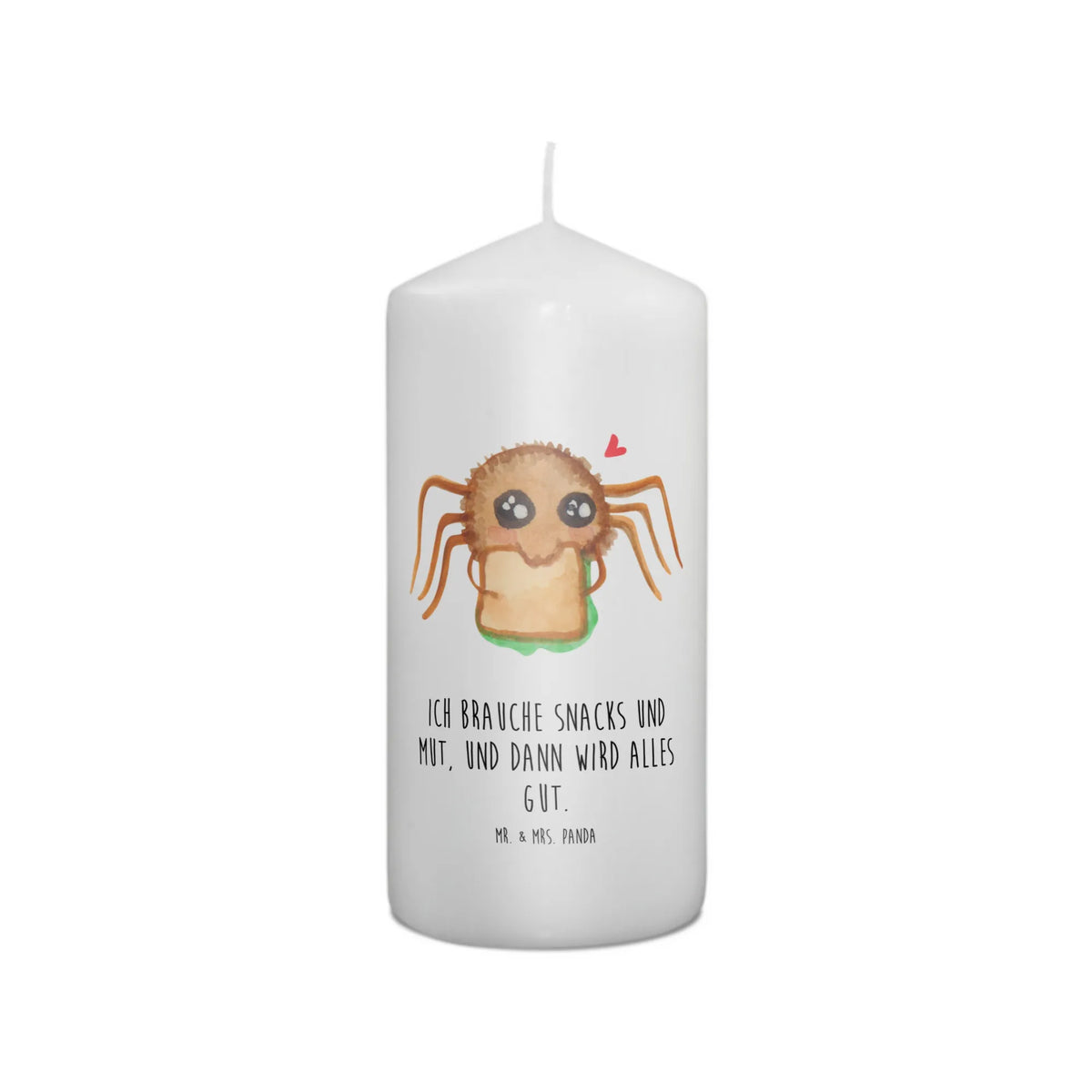 Kerze Spinne Agathe Sandwich Bedruckte Kerze, Kerze, Zylinderkerze, Stumpenkerze, Erinnerungslicht, Blockkerze, Erinnerungskerze, Wachskerze, Spinne, Agathe, Spinne Agathe, Videos, Merchandise, Hunger, Mut, Verfressen, Hungrig, Lebensfreude, Alles Wird gut, Glück