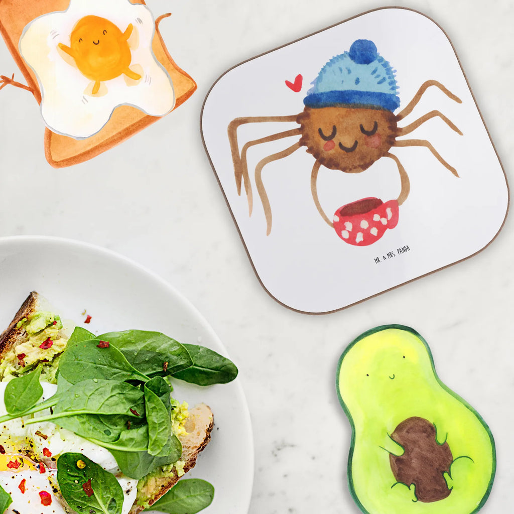 Square coaster Spider Agathe coffee Coasters, gifts, breakfast, party, glass coasters, gift, presents, Spider Agathe, Spider, Agathe, Videos, Merchandise