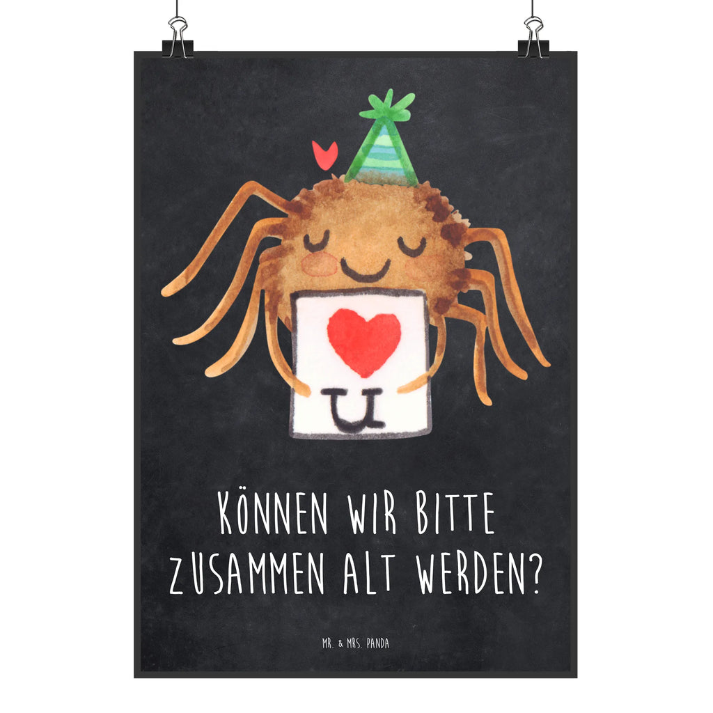 Poster Spider Agathe Letter Bild, Wandposter, Küchenposter, Wanddekoration, Designposter, Mr. & Mrs. Panda Poster, Posterdruck, Kunstdruck, Wanddeko, Poster, Wanddeko Bild, Raumdekoration, Kinderposter, Handgemaltes Poster, Spinne Agathe, Spinne, Agathe, Videos, Merchandise, Liebespaar, Heiratsantrag, Ich Liebe dich, Liebesbeweis, Treuetest, Treuebeweis, Verliebt, Liebesgeschenk