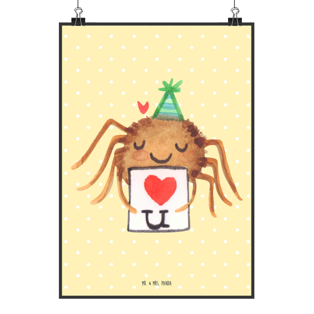 Poster Spider Agathe Letter Bild, Wandposter, Küchenposter, Wanddekoration, Designposter, Mr. & Mrs. Panda Poster, Posterdruck, Kunstdruck, Wanddeko, Poster, Wanddeko Bild, Raumdekoration, Kinderposter, Handgemaltes Poster, Spinne Agathe, Spinne, Agathe, Videos, Merchandise, Liebespaar, Heiratsantrag, Ich Liebe dich, Liebesbeweis, Treuetest, Treuebeweis, Verliebt, Liebesgeschenk