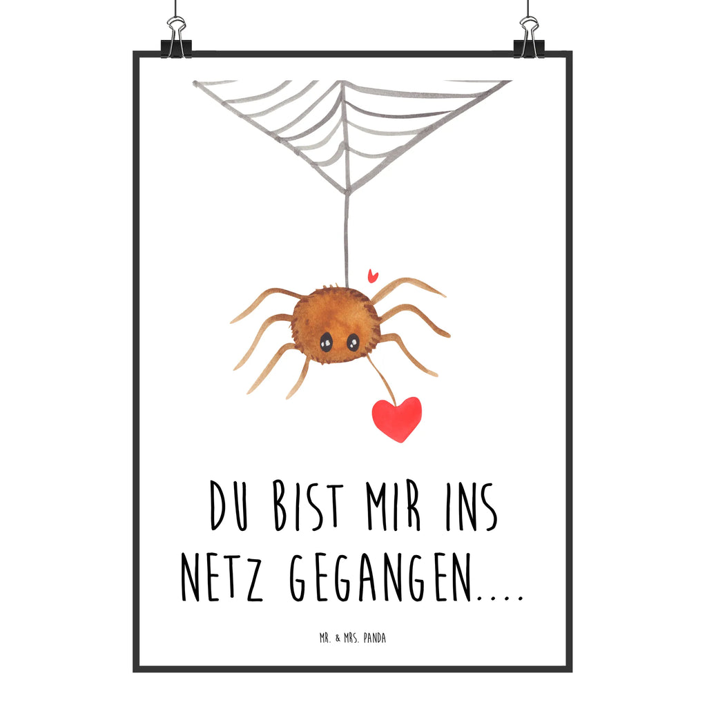 Poster Spider Agathe Love Raumdekoration, Handgemaltes Poster, Poster, Wanddeko Bild, Wanddeko, Kunstdruck, Designposter, Wanddekoration, Posterdruck, Mr. & Mrs. Panda Poster, Bild, Wandposter, Küchenposter, Kinderposter, Spinne Agathe, Spinne, Agathe, Videos, Merchandise, Liebesbeweis, Liebe, Liebesgeschenk, Verliebt