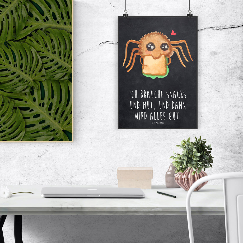 Poster Spinne Agathe Sandwich wanddeko, Wanddekoration, Deko Bild, Designposter, wanddruck, Mr. & Mrs. Panda Poster, wandkunst, drucke, kunstdruck poster, Posterdruck, Wandschmuck, Kunstdruck, Wanddeko Bild, Wandposter, Bild für Wand, kunst für die wand, grafikposter, Plakat, kunstposter, Bild, Poster, Wandbild, Merchandise, Videos, Agathe, Spinne, Spinne Agathe, Hungrig, Lebensfreude, Hunger, Mut, Verfressen, Glück, Alles Wird gut