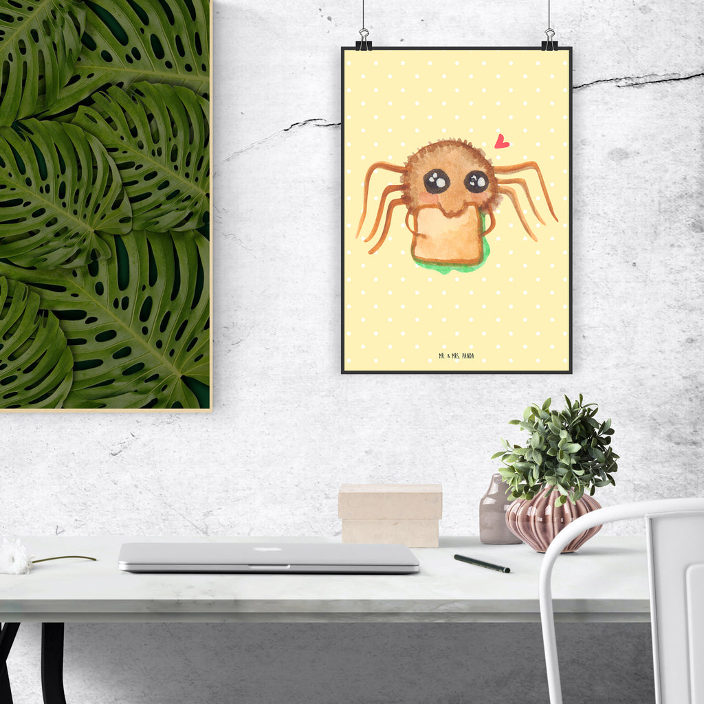 Poster Spinne Agathe Sandwich wanddeko, Wanddekoration, Deko Bild, Designposter, wanddruck, Mr. & Mrs. Panda Poster, wandkunst, drucke, kunstdruck poster, Posterdruck, Wandschmuck, Kunstdruck, Wanddeko Bild, Wandposter, Bild für Wand, kunst für die wand, grafikposter, Plakat, kunstposter, Bild, Poster, Wandbild, Merchandise, Videos, Agathe, Spinne, Spinne Agathe, Hungrig, Lebensfreude, Hunger, Mut, Verfressen, Glück, Alles Wird gut