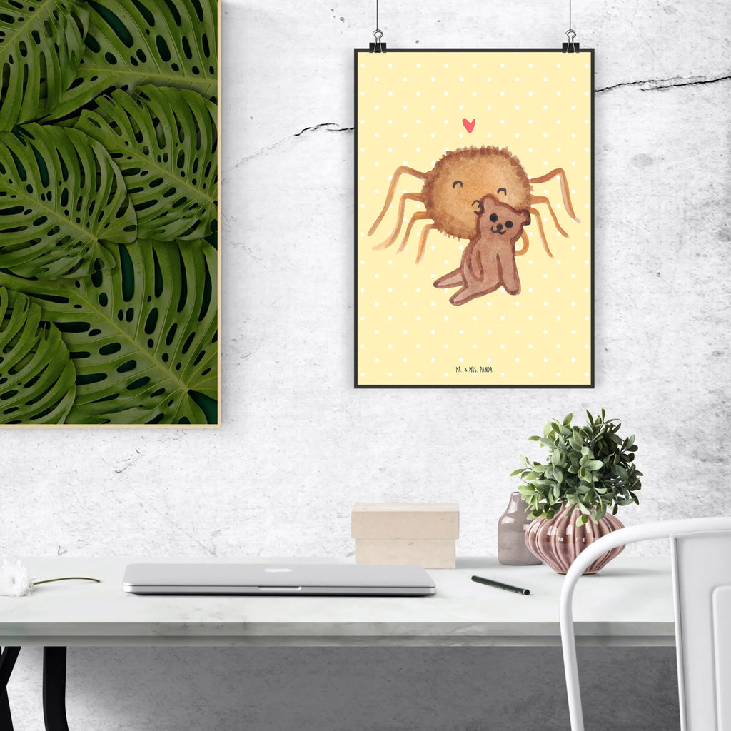 Plakat Pająk Agata Miś Wanddekoration, Küchenposter, Wanddeko Bild, Poster, Kunstdruck, Handgemaltes Poster, Bild, Wanddeko, Wandposter, Kinderposter, Designposter, Posterdruck, Mr. & Mrs. Panda Poster, Raumdekoration, Spinne Agathe, Spinne, Agathe, Videos, Merchandise, Liebesgeschenk, Dankeschön, Freundschaft, Verliebt, Miteinander, Liebesbeweis, Treue, Teddy
