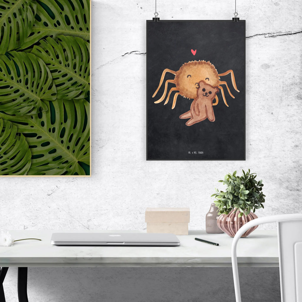 Plakat Pająk Agata Miś Wanddekoration, Küchenposter, Wanddeko Bild, Poster, Kunstdruck, Handgemaltes Poster, Bild, Wanddeko, Wandposter, Kinderposter, Designposter, Posterdruck, Mr. & Mrs. Panda Poster, Raumdekoration, Spinne Agathe, Spinne, Agathe, Videos, Merchandise, Liebesgeschenk, Dankeschön, Freundschaft, Verliebt, Miteinander, Liebesbeweis, Treue, Teddy