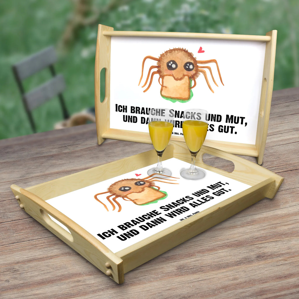 Serviertablett Spinne Agathe Sandwich Küchentablett, Tablett, Dekotablett, Frühstückstablett, Holztablett, Serviertablett, Spinne Agathe, Spinne, Agathe, Videos, Merchandise, Lebensfreude, Mut, Alles wird gut, Hungrig, Hunger, Verfressen, Glück