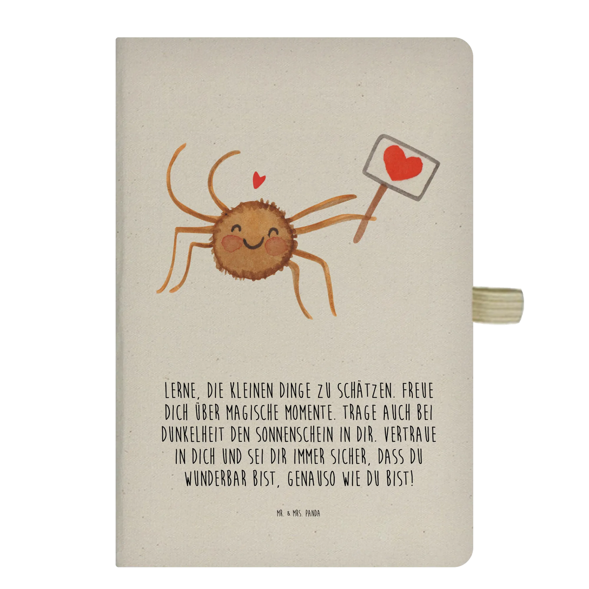 Cotton notebook Spider Agatha Motivation Spider Agathe, Spider