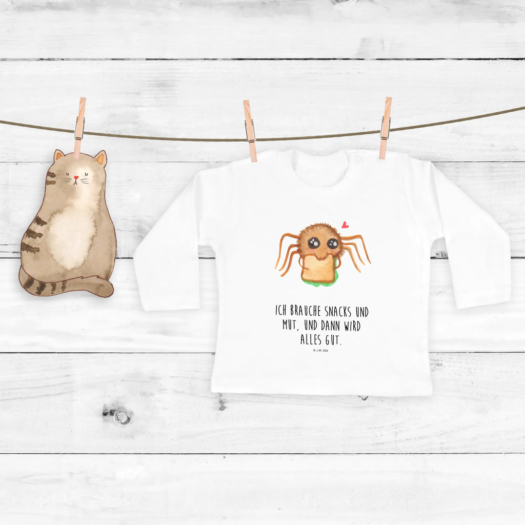 Baby Longsleeve Spinne Agathe Sandwich Kleidung, Bio, Baby Shower, Langarm, Spinne Agathe, Spinne, Agathe, Videos, Merchandise, Hunger, Mut, Verfressen, Alles Wird gut, Lebensfreude, Glück, Hungrig