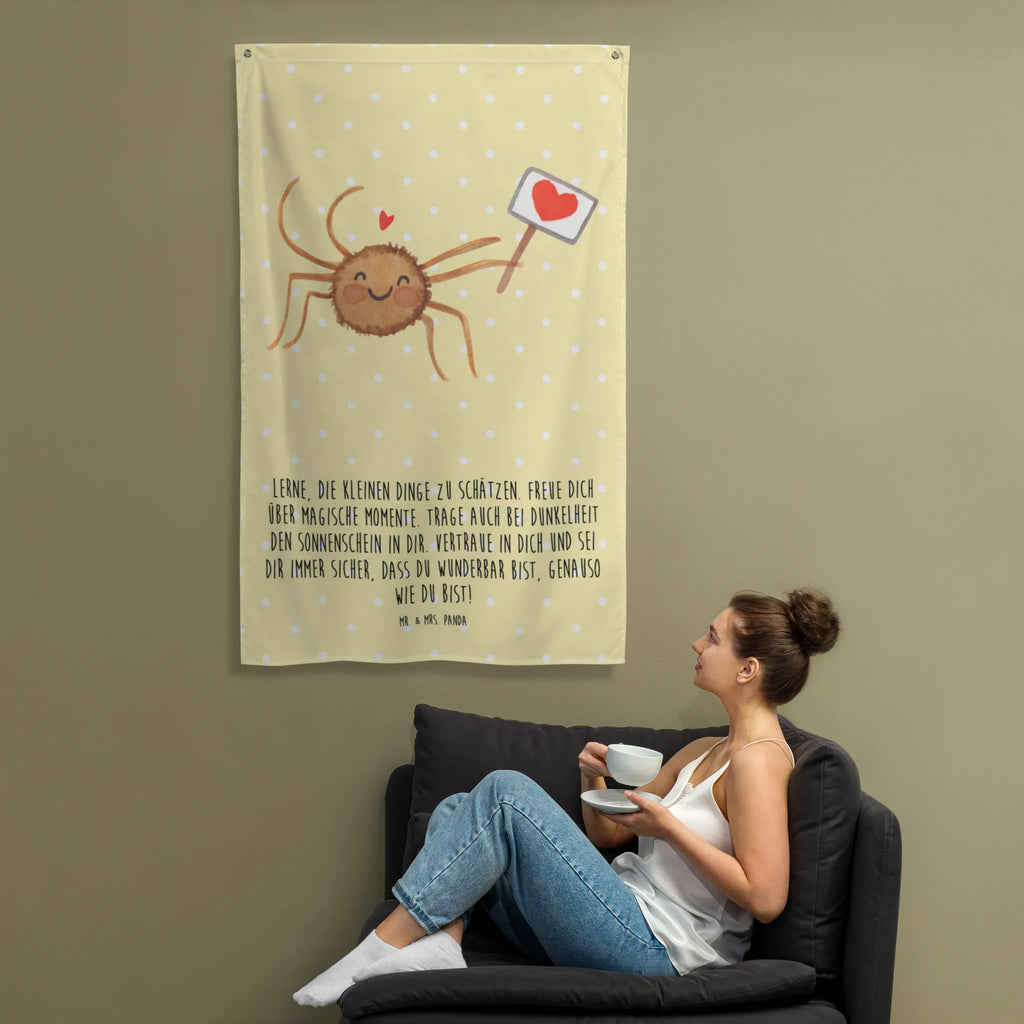 Wandteppich Spinne Agathe Motivation Kinderzimmer Deko, Boho, Schmuck-Wandbehang, Kinderzimmer Wand, Kinderzimmer Wanddeko, Textil-Kunst, Tapisserie, Wand Deko, Wandtuch, Wandbild, Wandteppich, Wandbehang, Tapestry, Spinne, Agathe, Videos, Merchandise, Spinne Agathe, Liebe, Vertrauen, Glück, Dankeschön, Motivation