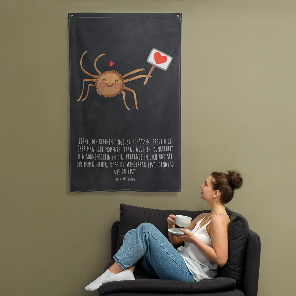 Wandteppich Spinne Agathe Motivation Kinderzimmer Deko, Boho, Schmuck-Wandbehang, Kinderzimmer Wand, Kinderzimmer Wanddeko, Textil-Kunst, Tapisserie, Wand Deko, Wandtuch, Wandbild, Wandteppich, Wandbehang, Tapestry, Spinne, Agathe, Videos, Merchandise, Spinne Agathe, Liebe, Vertrauen, Glück, Dankeschön, Motivation