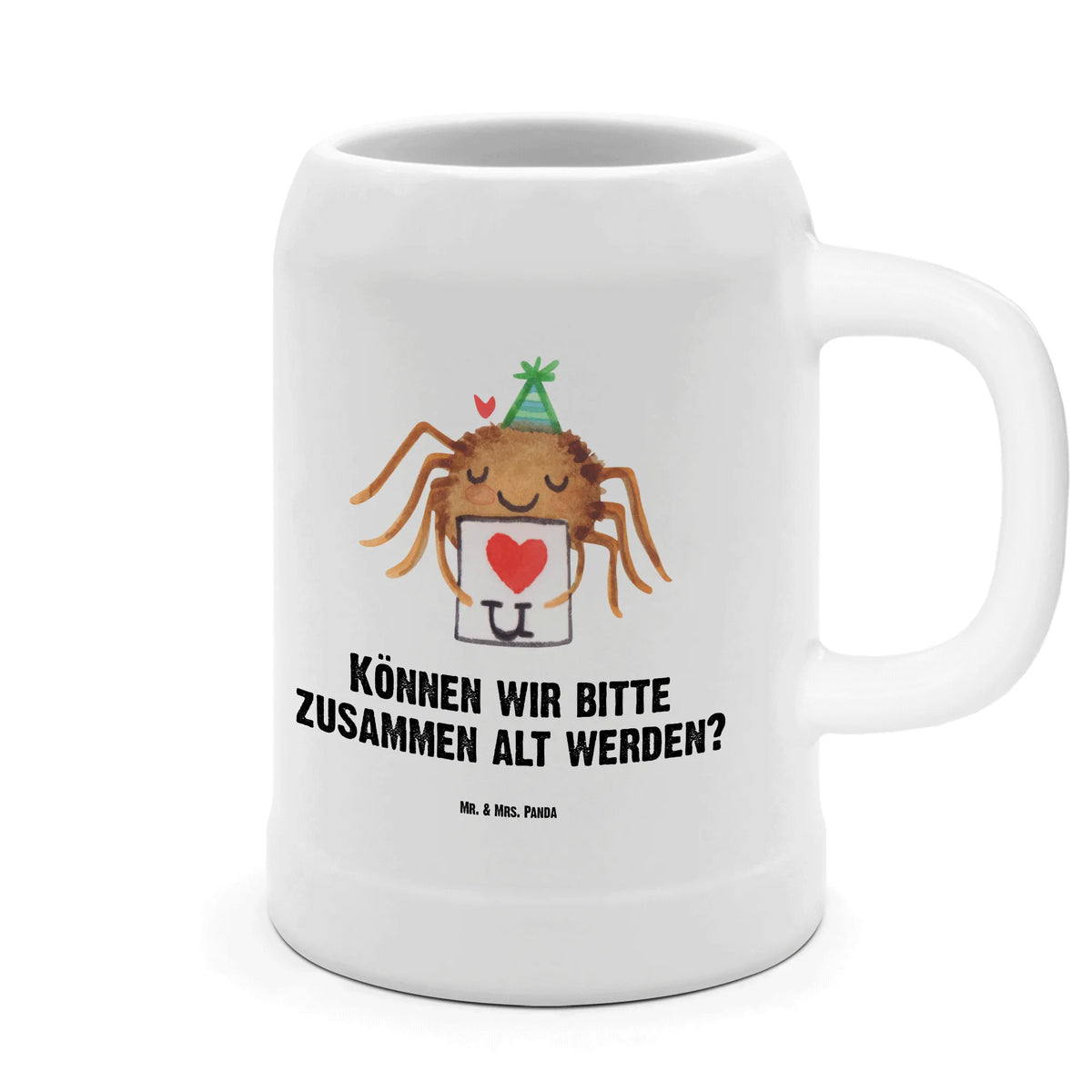 Bierkrug Spinne Agathe Brief Steingutkrug, Bierhumpen, Trinkkrug, Bierbecher, Steinbierkrug, Keramikkrug, Bier Humpen, Krug, Steinkrug, Bier Seidel, Humpen, Steinzeugkrug, Seidel, Mr. & Mrs. Panda Bierkrug, Tonkrug, Spinne Agathe, Spinne, Agathe, Videos, Merchandise, Ich Liebe Dich, Liebesbeweis, Treuebeweis, Treuetest, Verliebt, Liebespaar, Liebesgeschenk, Heiratsantrag