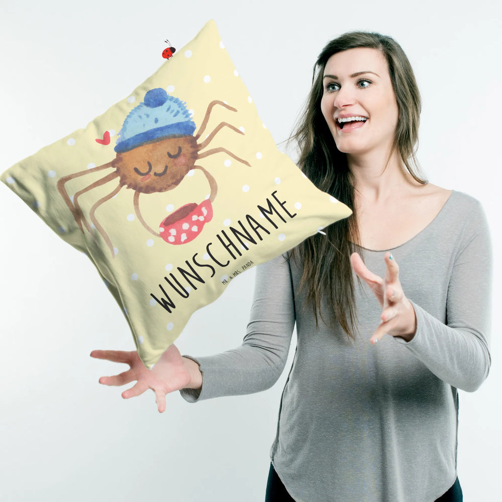 Personalisiertes Kissen Spinne Agathe Kaffee Personalisiert, Kopfkissen, Bedrucken, Kissen, Wunschname, Name, Spinne Agathe, Spinne, Agathe, Videos, Merchandise, Morgenmuffel, Weiser Spruch, Morgen, Kaffee, Lebensweisheiten