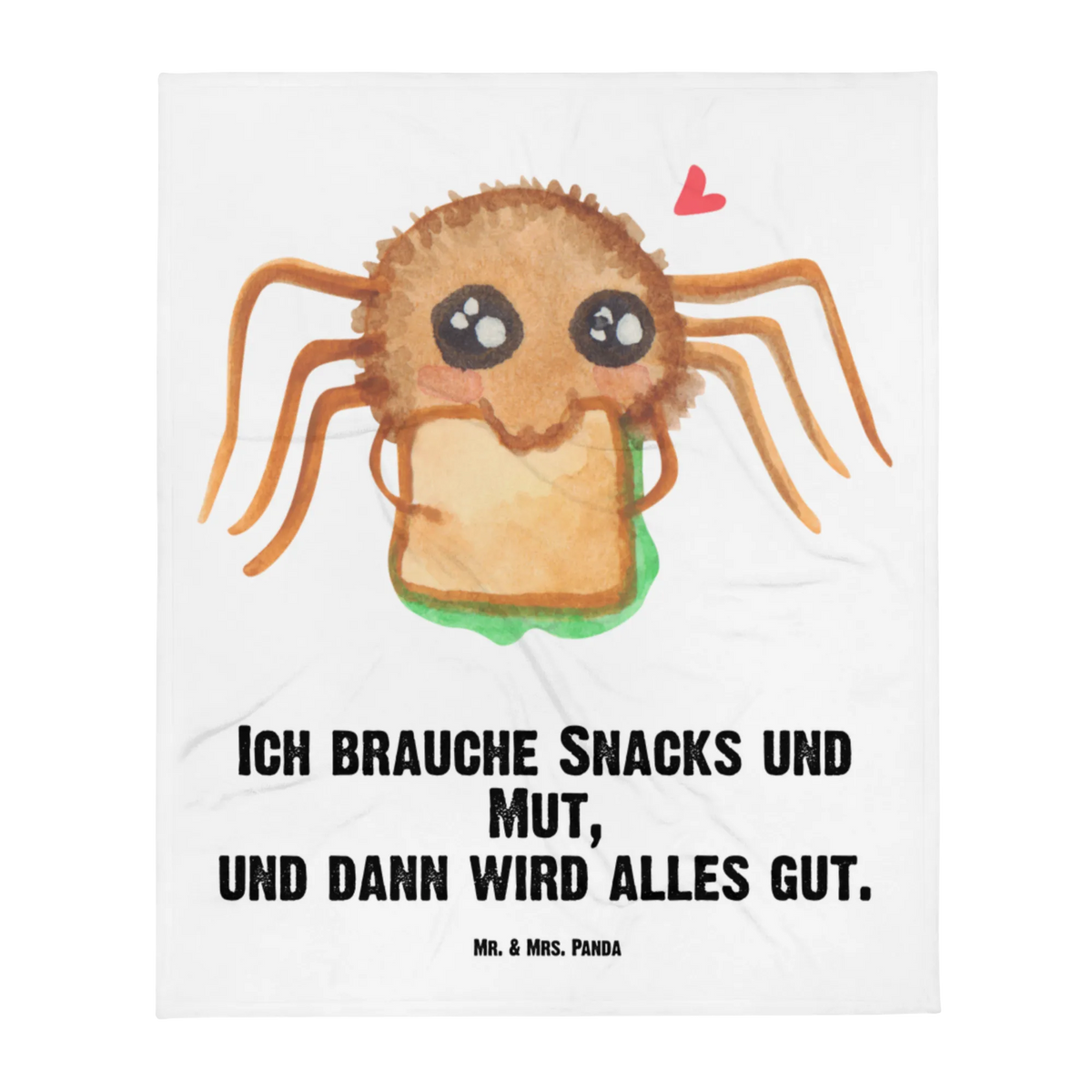 Babydecke Spinne Agathe Sandwich Fleecedecke, Kinderwagendecke, Kuschelplaid, Kinderdecke, Erstlingsdecke, Plaid, Babydecke, Babybettdecke, Schlummerdecke, Schmusedecke, Spinne Agathe, Spinne, Agathe, Videos, Merchandise, Mut, Alles Wird gut, Hunger, Verfressen, Hungrig, Lebensfreude, Glück
