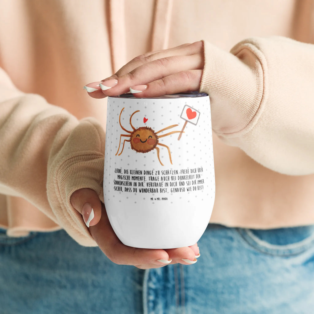 Wine cup Spider Agatha Motivation premium wine tumbler, mulled wine cup, stemless wine glasses, insulated tumbler, wine glasses, portable wine cup, hot drinks, wine travel tumbler, drinking cup, wine tumbler, wine goblet, Spider Agathe, Spider, Agathe, Videos, Merchandise