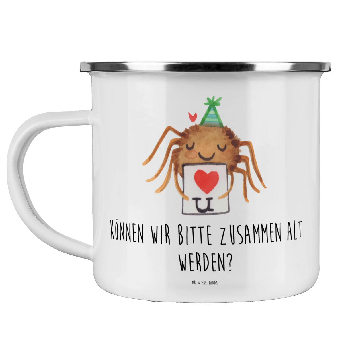 Enamel camping mug Spider Agathe Letter Spider Agathe, Spider