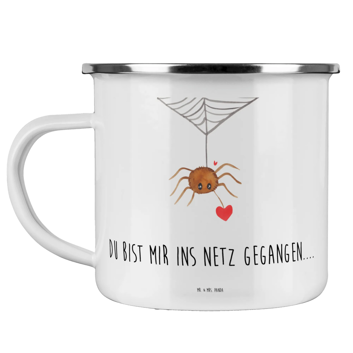 Enamel camping mug Spider Agathe Love Spider Agathe, Spider