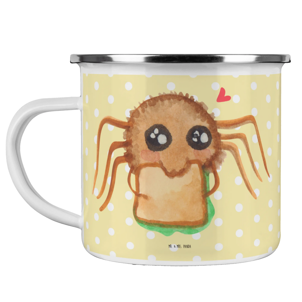 Camping Emaille Tasse Spinne Agathe Sandwich Emaille Tasse, Teebecher, emaillebecher, Metalltasse, Kaffeetasse, Pott, Tasse, becher emaille, Emailletasse, Trinkbecher, wandertasse, Teetasse, blechbecher, Reisebecher, Emaille Becher, Kaffeebecher, Tasse Emaille, wanderbecher, Blechtasse, reisetasse, metallbecher, Becher, Campingtasse, Campingbecher, Spinne Agathe, Spinne, Agathe, Videos, Merchandise, Lebensfreude, Alles Wird gut, Mut, Hungrig, Glück, Verfressen, Hunger
