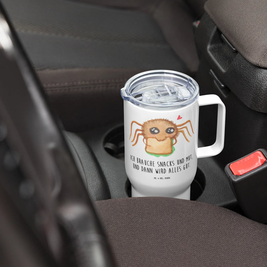 XXL thermal mug Spider Agathe Sandwich Autobecher, Großer Thermobecher, Thermobecher, XL Reisetasse, Reisebecher, XL Thermobecher, Jumbo Becher, Spinne Agathe, Spinne, Agathe, Videos, Merchandise, Alles wird gut, Lebensfreude, Glück, Verfressen, Hungrig, Mut, Hunger