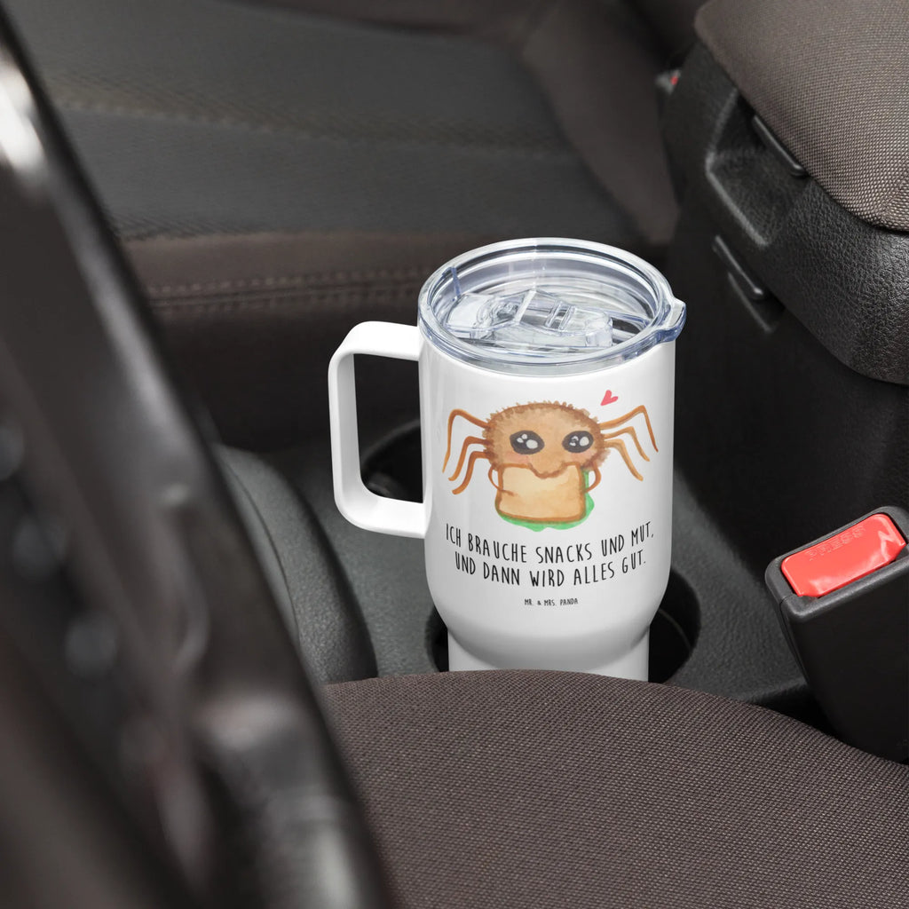 XXL thermal mug Spider Agathe Sandwich Autobecher, Großer Thermobecher, Thermobecher, XL Reisetasse, Reisebecher, XL Thermobecher, Jumbo Becher, Spinne Agathe, Spinne, Agathe, Videos, Merchandise, Alles wird gut, Lebensfreude, Glück, Verfressen, Hungrig, Mut, Hunger