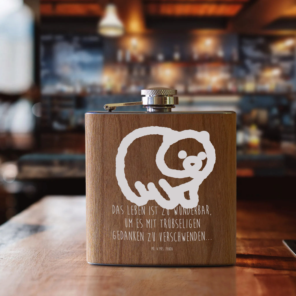 Hipflask Wombat small animals, cute, funny, cute animal motives, hand drawn, small world, funny sayings, good mood, happy, gifts, gift ideas, special gifts, animal lover, card, saying, life is beautiful, motivation, Australia, Wombat