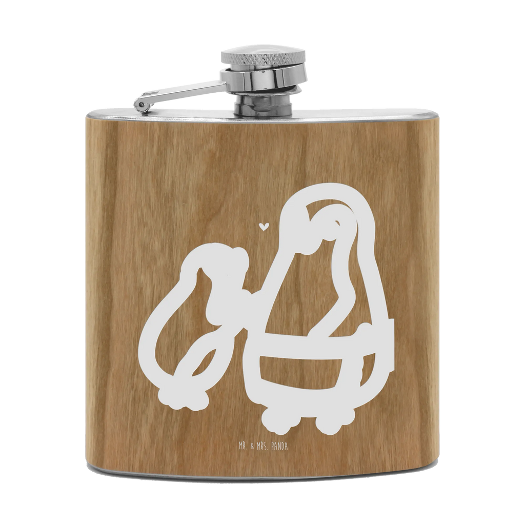 Hipflask Penguin with child Family, Father's Day, Mother's Day, brother, sister, Mom, Dad, Mummy, Birthday, Mommy, Mother, Gift