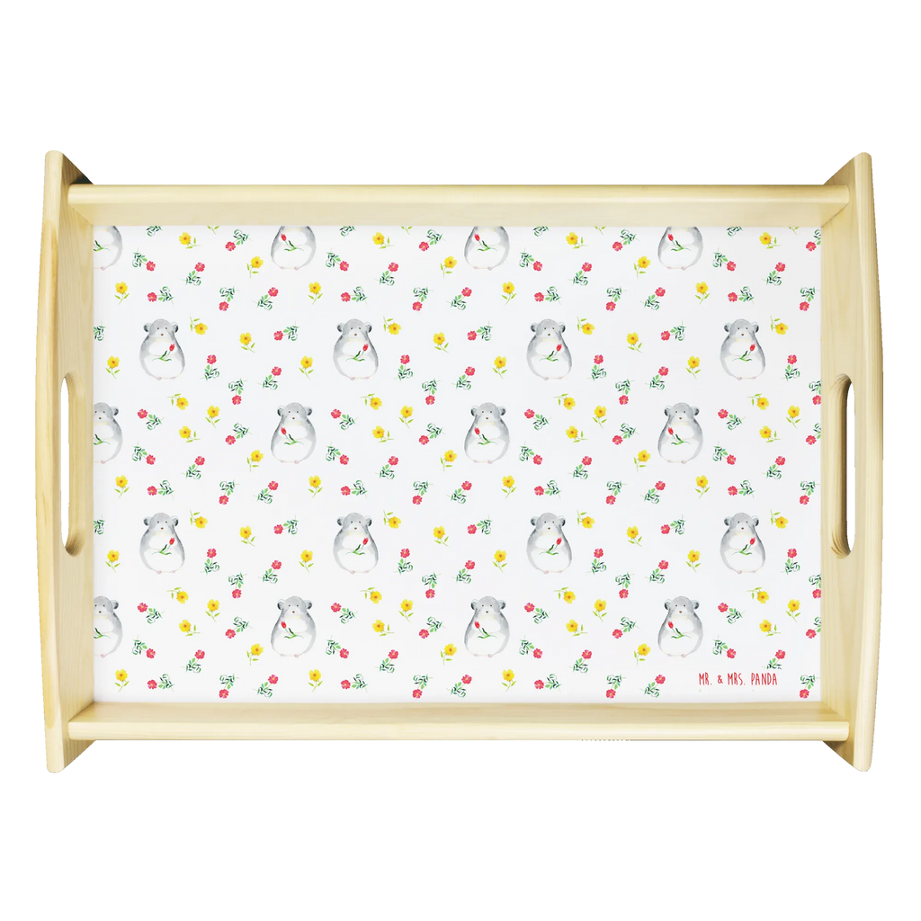 Serviertablett Chinchilla Blume Muster Holztablett, Serviertablett, Dekotablett, Frühstückstablett, Tablett, Küchentablett, Tiermotive, Gute Laune, lustige Sprüche, Tiere, Glücklichsein, Büro, Kummer, traurig sein, Chinchillas, Chinchilla, Depressionen, Büroalltag, Liebeskummer, Chaos