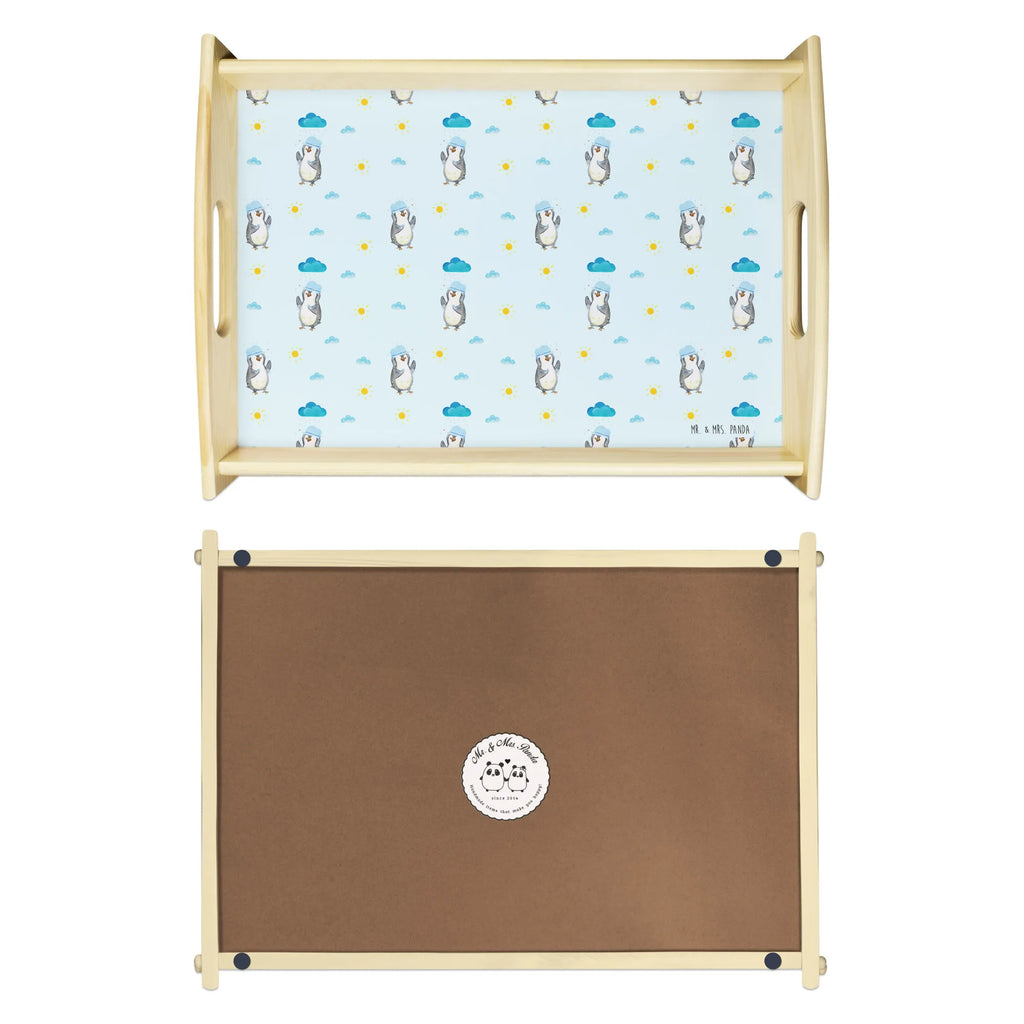 Serving tray Penguin have a shower serving tray, wooden tray, kitchen tray, breakfast tray, tray, Penguin, North Pole, Winter, Penguins, life motto, being happy, new beginning, shower, penguins, motivation, new start