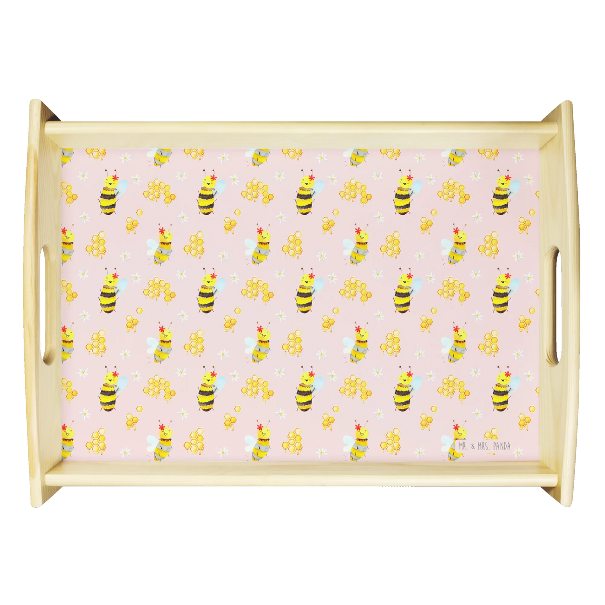 Serving tray bee happy wooden tray, serving tray, kitchen tray, tray, breakfast tray, Bee, wasp, bumblebee