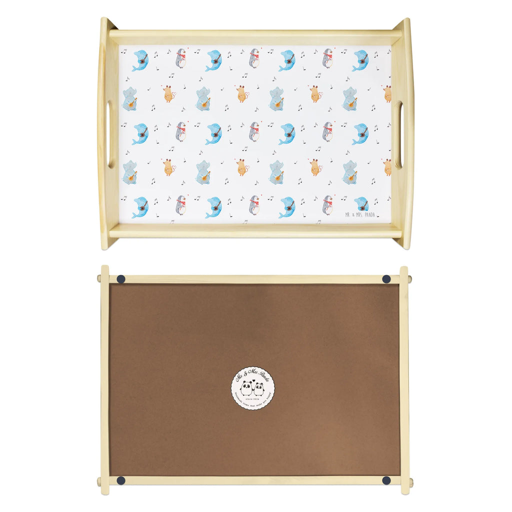 Serving tray Big tape tray, wooden tray, kitchen tray, breakfast tray, serving tray, small animals, cute, funny, cute animal motives, hand drawn, small world, funny sayings, good mood, happy, gifts, gift ideas, special gifts, animal lover, card, dolphin, triangle, dog, elephant, musicians, guitar, mouse, music, band, penguin