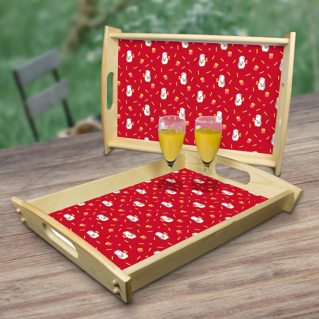 Serviertablett Pinguin Pommes Muster Küchentablett, Serviertablett, Frühstückstablett, Holztablett, Tablett, Dekotablett, Liebe, Partner, Freund, Freundin, Ehemann, Ehefrau, Heiraten, Verlobung, Heiratsantrag, Liebesgeschenk, Jahrestag, Hocheitstag, Mitbringsel, für Ehemann, Geschenk für Frauen, Hochzeitstag, Valentinstag, Geschenk für Freundin, für Männer, Geschenk für Partner, Liebesbeweis