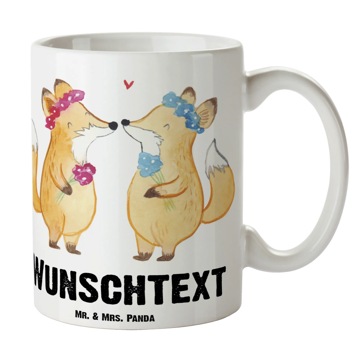 Personalised cup foxes Lesbian Pride Wedding, marriage, gifts