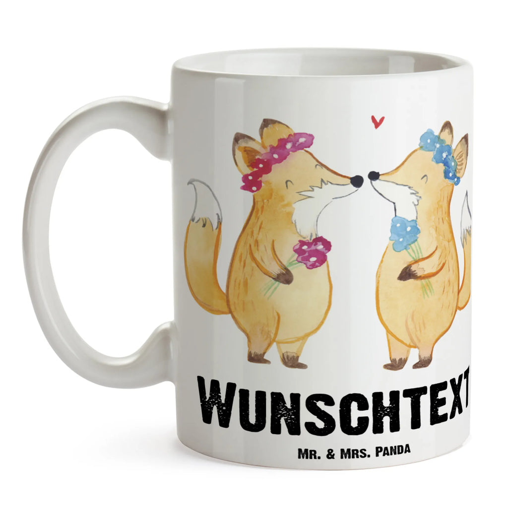 Personalisierte Tasse Füchse Pärchen Lesbian Pride Tasse mit Namen, Wunschname, Tasse, Namenstasse, Personalisierte Tasse, Namen, Personalisiert, Drucken, Hochzeit, Hochzeitsgeschenk, Ehe, Hochzeitsfeier, Trauung, Trauungsgeschenk, Hochzeitskarte, Verlobungsfeier, Verlobungsgeschenk, Hochzeitsgeschenkideen, Hochzeitsgeschenke für Brautpaar
