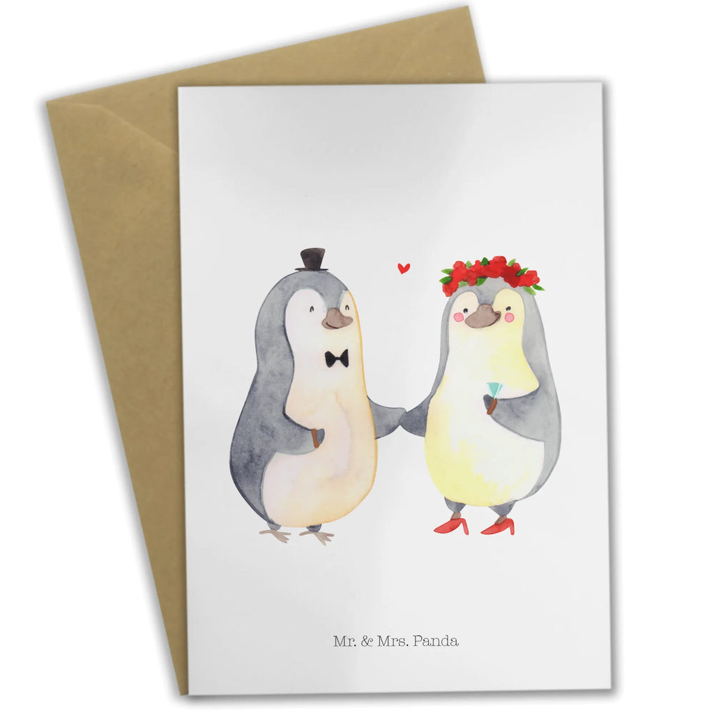 Greetings card Marriage penguin folding card, invitation card, greeting card, wedding card, birthday card, Wedding, marriage, gifts, penguins, wedding, wedding day, wedding gift, gift idea wedding, guest gift, penguin